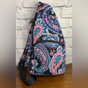Vera Bradley Colorful Paisley Essential Sling Backpack